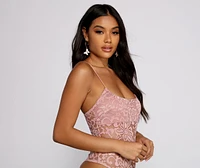 Romantic Vibes Sheer Lace Bodysuit