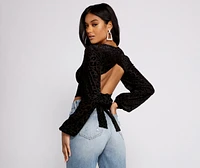 Trendy Leopard Print Burn Out Crop Top