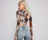 Tie Dye Wrap Crop Top