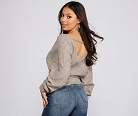 Need For Glam Surplice Ribbed Top