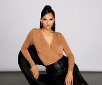 Chic Style Long Sleeve Bodysuit