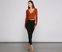 Casual Vibes Ribbed Knit Top