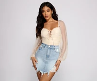 Pretty and Poised Polka Dot Bodysuit