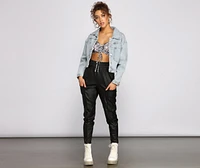 Sassy Stunner Snake Print Crop Top