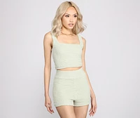 Trendy Textures Cropped Tank
