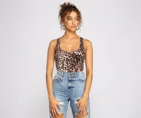 Sleek And Sultry Leopard Print Bodysuit