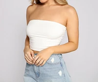 Double Knit Cropped Tube Top