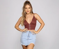 Hooked On Style Ribbed Knit Crop Top
