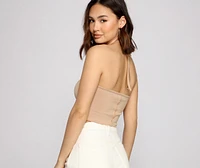 Trendy Halter Knit Crop Top