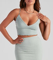 Stylish And Smocked Crop Top