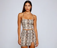 Level Up Snake Crop Top