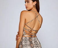 Level Up Snake Crop Top