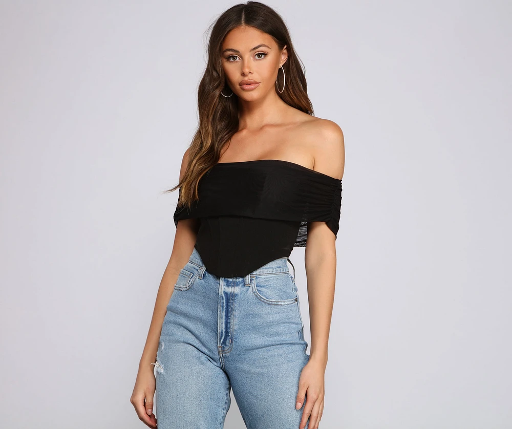 Picture Perfect Off The Shoulder Bustier