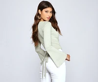 Add Some Flair Wrap-Front Top