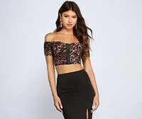 Fierce Vibes Corset Crop Top