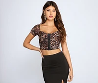 Fierce Vibes Corset Crop Top
