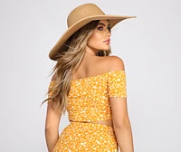 Floral Sensation Off-The-Shoulder Top
