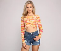 Bold Babe Tie-Dye Mesh Crop Top