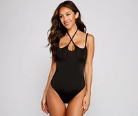 Strappy Style Sleeveless Bodysuit