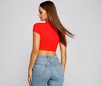 Wrapped Luxe Rhinestone Crop Top