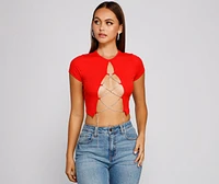 Wrapped Luxe Rhinestone Crop Top