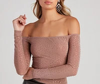 Make It Shine Off-The-Shoulder Top