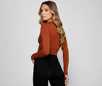 Chic Basic Long Sleeve Crop Top