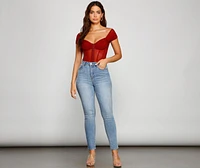 So Chic Mesh Bustier Bodysuit