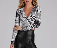Extra Newspaper Crop Top
