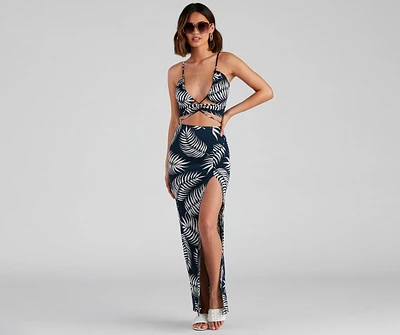 Tropical Palm Leaf Crop Top