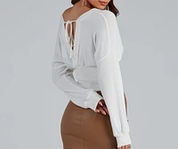 Effortless Perfection Surplice Sweater