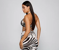 Wild Thing Zebra Halter Top