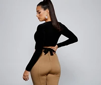 A Trendy Look Velvet Crop Top