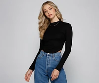 Layer On The Basics Mock Neck Top