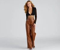 Bold And Chic Collared Mesh Wrap Top