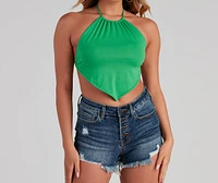 So Hawt Halter Crop Top