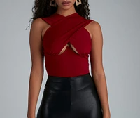 Stop And Stun Underwire Halter Bodysuit