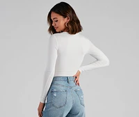 Gimme More Twist Cutout Bodysuit