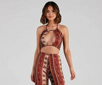Desert Dreamer Halter Crop Top