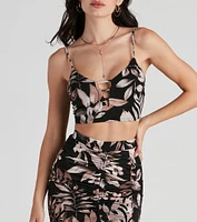 Island Flower Lattice Tank Top