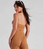 Festival Vibes Halter Crop Top