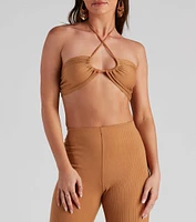 Festival Vibes Halter Crop Top
