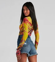 Bring The Trendy Vibes Mesh Bodysuit