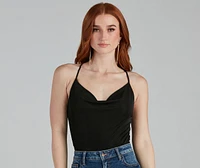 Simple And Sultry Slinky Knit Bodysuit