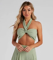 Made For You Tie Front Bandeau Top