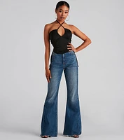 Forever Chic Drawstring Halter Top