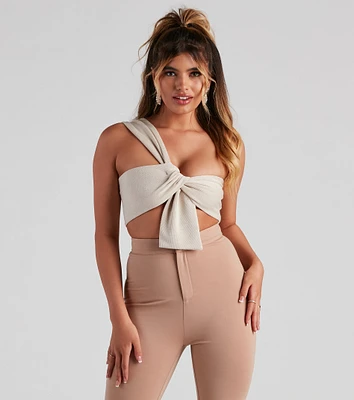 Ready Or Knot Lurex Knit Top