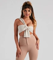 Ready Or Knot Lurex Knit Top