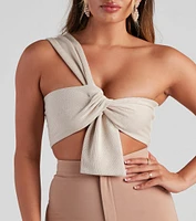 Ready Or Knot Lurex Knit Top