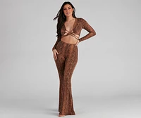 Leopard Spots Strappy Crop Top